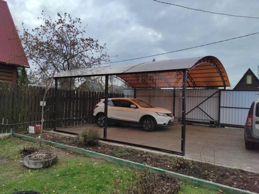Прозрачные шторы ПВХ для навеса под автомобиль в Изоплите